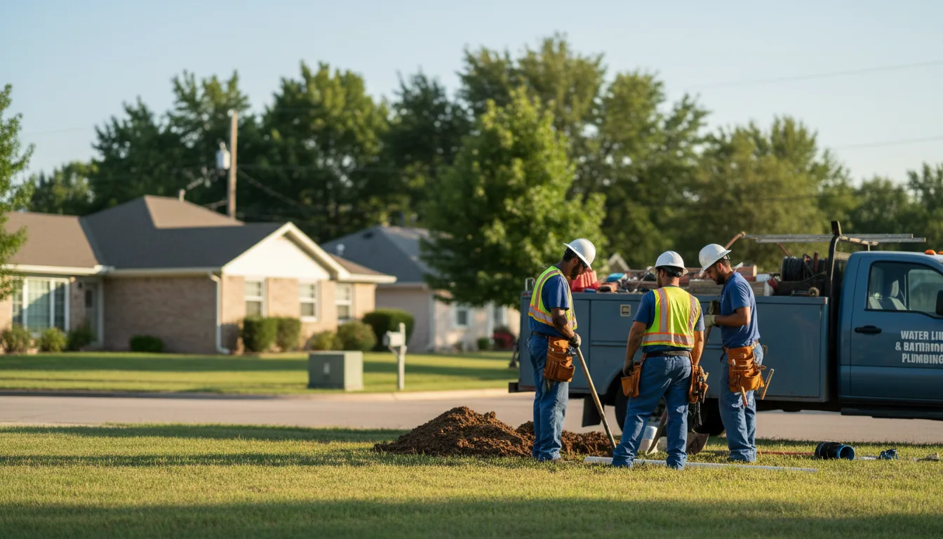 Residential water line and bathroom plumbing service in Wingate, IN
